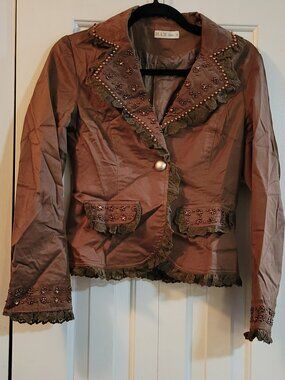 Vintage H.I.T Brown Detailed Jacket